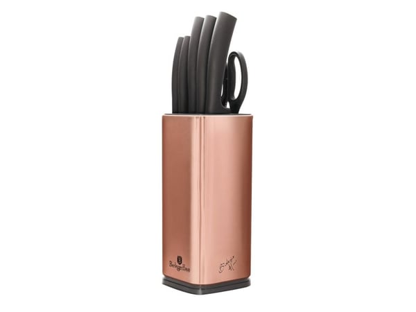 Berlinger Haus KNIVSETT I STAND BERLINGER HAUS ROSEGOLD METALLIC LINE BH-2401