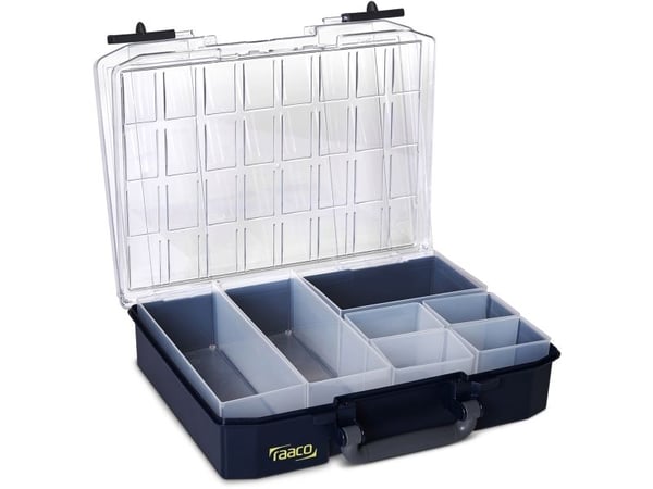 raaco CarryLite 80 4x8-0/DLU, Blå, Polykarbonat (PC), Polypropylen (PP), 337 mm, 278 mm, 82 mm, 881 g