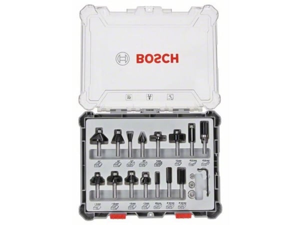 Bosch - Fresekutter - for bløtt tre, løvtre - 15 deler