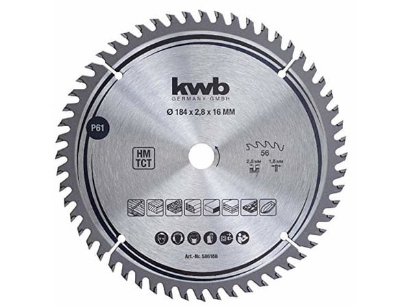 kwb 586168, Kovametallihampaat (TCT), 441 g, 1 kpl