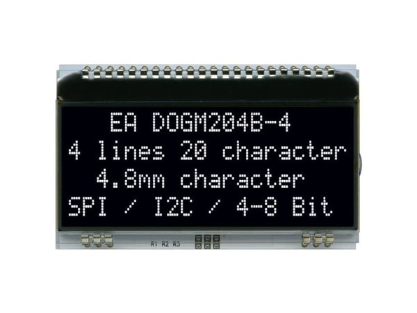 DISPLAY VISIONS 7-segmentsdisplay 4,80 mm 3,3 V, 5 V teckensiffra: 4 EADOGM204S-A