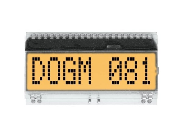 DISPLAY VISIONS 7-segmentsdisplay vit 11,97 mm 3,3 V / 5 V, teckenantal: 1