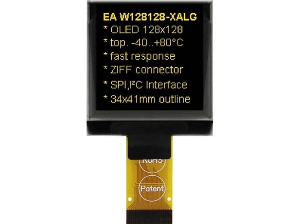 DISPLAY VISIONS OLED-display (B x H x D) 33,8 x 36,5 x 2,05 mm