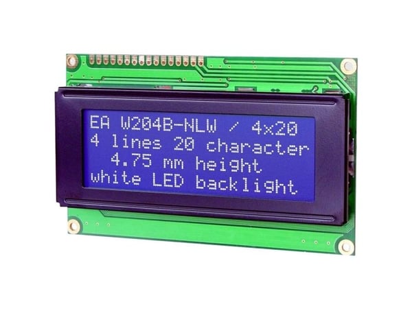 DISPLAY VISIONS 7-segmentsdisplay blå/vit 4,75 mm 3,3 V sifferantal: 4