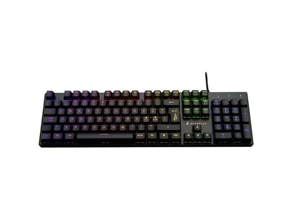 Surefire Gaming KingPin M2 - Gamingtastatur - Bagbelyst (RGB) - Kabel (USB) - Nordisk layout - Sort