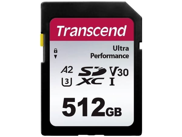 Transcend 340S - Flashminnekort - 512 GB - A2 / Video Class V30 / UHS-I U3 - SDXC UHS-I