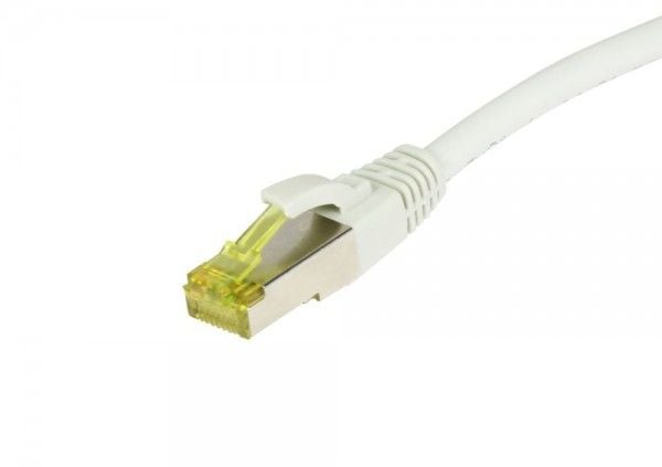 Patchkabel RJ45 CAT6A 500Mhz 3m hvit SSTPSFTP TPELSZHUltraflex AWG26 med CAT7 råkabel Synergy 21
