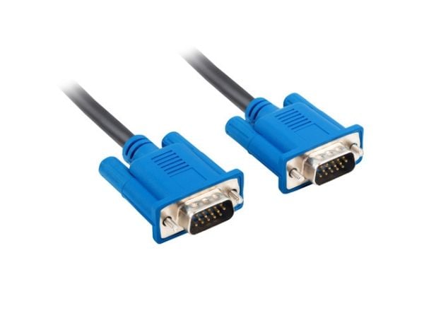Lanberg - VGA-kabel - HD-15 (VGA) (hann) til HD-15 (VGA) (hann) - 1.8 m - svart
