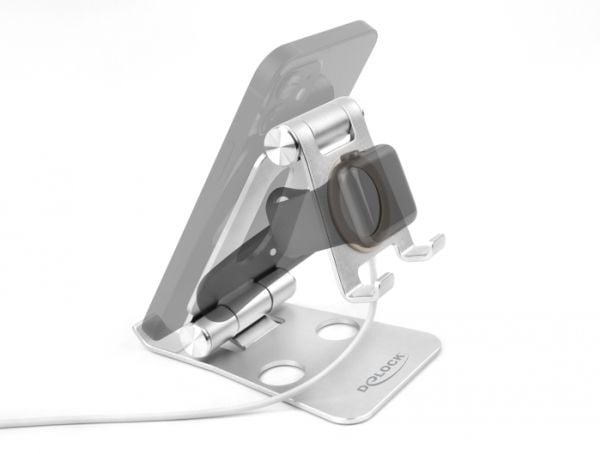 Delock - Holder for smart armbåndsur, nettbrett - adjustable - svart
