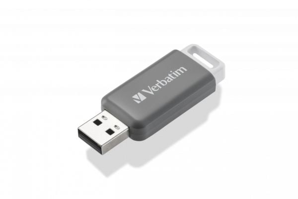 Verbatim DataBar - USB-flashstasjon - 128 GB - USB 2.0 - grå