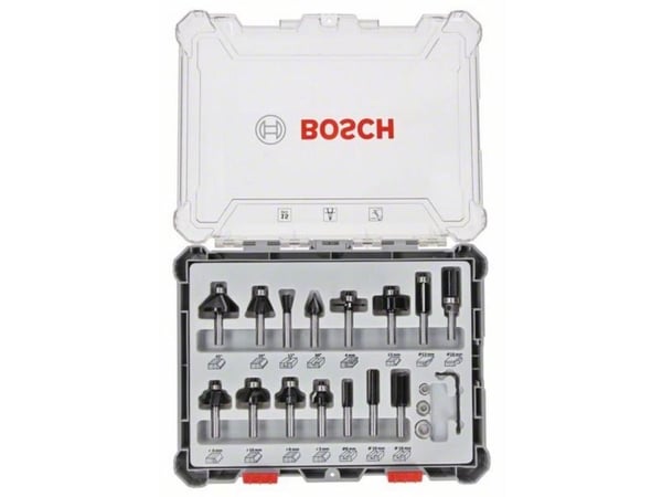 Bosch - Fresekutter - for tre, bløtt tre, løvtre - 15 deler
