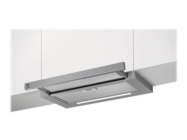 Electrolux 600 LFP616X - Panser - teleskopisk - bredde: 59.8 cm - dybde: 30 cm - ekstraksjon og resirkulasjon (-) - grå