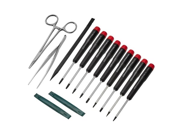 OWC OWCDIYIMACGEN, Verktøysett, Universell, Rengjøringsklut, Skrutrekker, Pirkepinne, Sugekopp, Pinsett, Flat, Philips, Star, 2 pinsetter, Svart