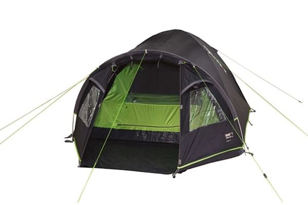 High Peak Talos 4, Camping, Hard ramme, Dome/ Kuletelt, 4 person(er), Bakkdekke, Grønn, Grå