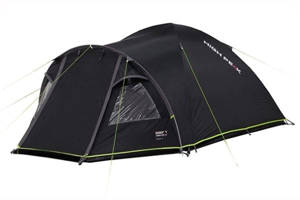 High Peak Talos 4, Camping, Hard ramme, Dome/ Kuletelt, 4 person(er), Bakkdekke, Grønn, Grå
