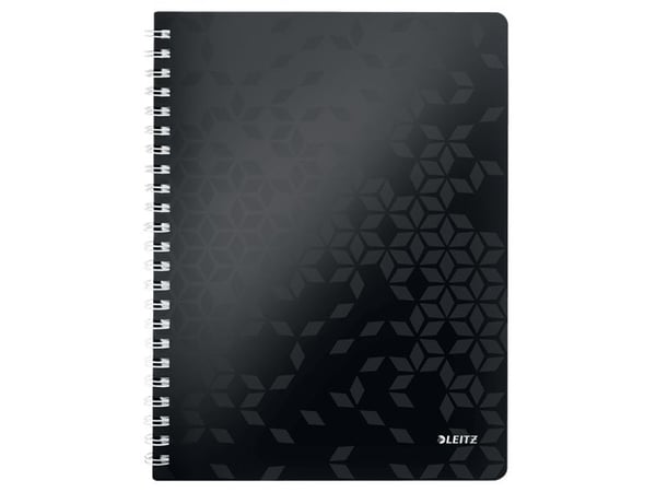 Notisblokk Leitz WOW PP A4 A4 kvadratisk 80 gram 80 ark Svart - (6 stk.)