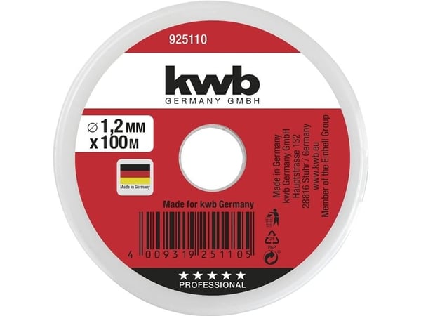 kwb 925110, Nailon, Vihreä, 100 m, 1,2 mm