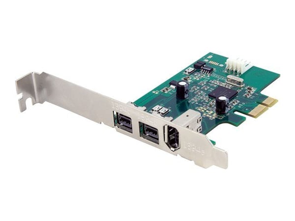 Startech 3 Port 2b 1a 1394 PCI Express FireWire Card Adapter - 1394 FW PCIe FireWire 800 / 400 Card (PEX1394B3) - FireWire-adapter - PCI Express x1...
