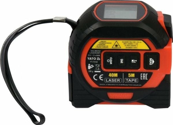 Yato YT-73122, LCD, tommer, Matrise Skriver, m, Sort, Rød, Akrylonitril-butadien-styren (ABS), IPX0, Alkalinsk