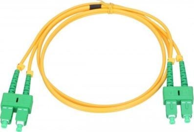Extralink - Koblingskabel - SC/APC-enkeltmodus (hann) til SC/APC-enkeltmodus (hann) - 2 m - 3 mm - fiberoptisk - dupleks - G.652D