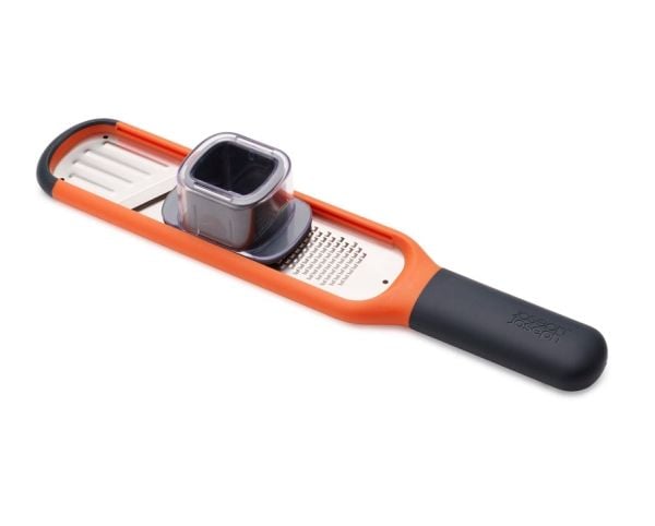 Joseph Joseph Handi-Grate 2-in-1 Mini Grater & Slicer, Platt rivjärn, Orange, Rostfritt stål, Rostfritt stål, Rostfritt stål, 290 mm, 65 mm
