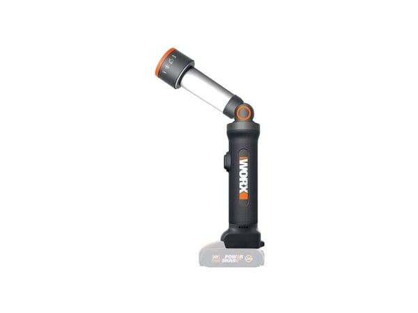 WORX WX027.9, Universal ficklampa, Svart, Orange, Knappar, LED, Nödläge, Vit