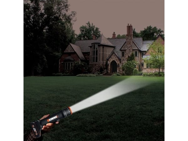 WORX WX027.9, Universal ficklampa, Svart, Orange, Knappar, LED, Nödläge, Vit