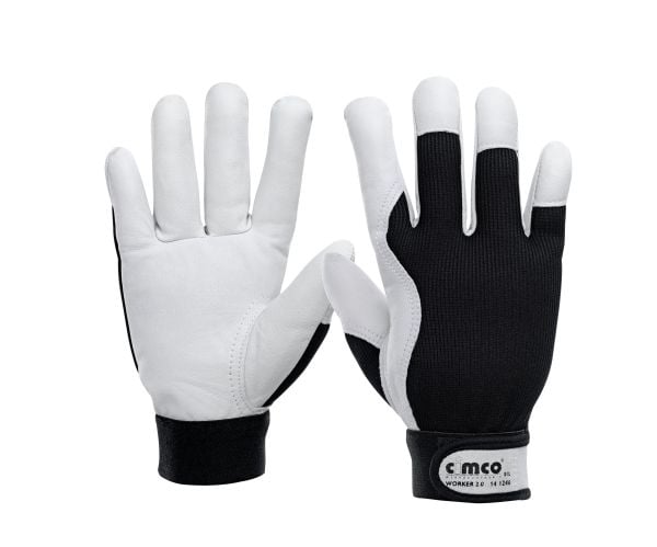 Cimco 141245, Verkstedhansker, Svart, Hvit, L, Voksen, Unisex, 2 stykker