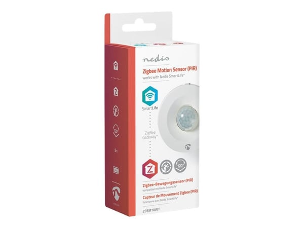 Nedis Smart PIR Motion Sensor - Rörelsesensor - trådlös - ZigBee - 2400 - 2483 Mhz - vit