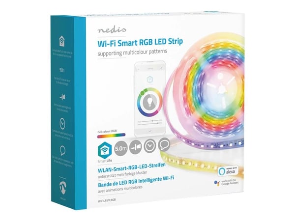 Nedis - Lyslist - LED - 24 W - klasse F - RGB lys