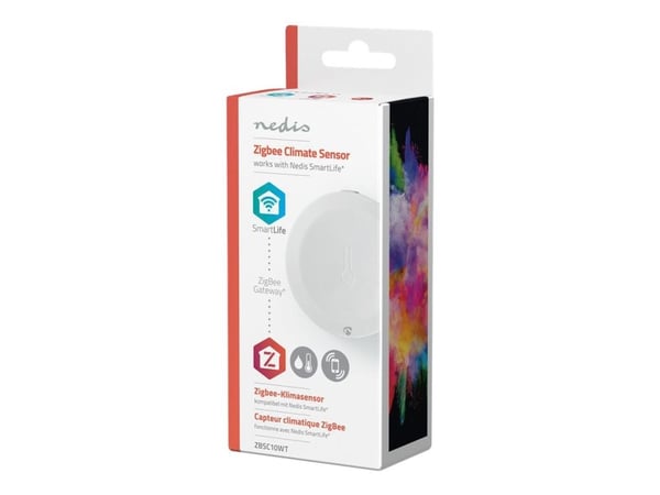 Nedis Smart Climate Sensor - Lämpötila- ja lämpötilamittari - trådløs - ZigBee - 2.4 - 2.4835 GHz - hvid - hvid