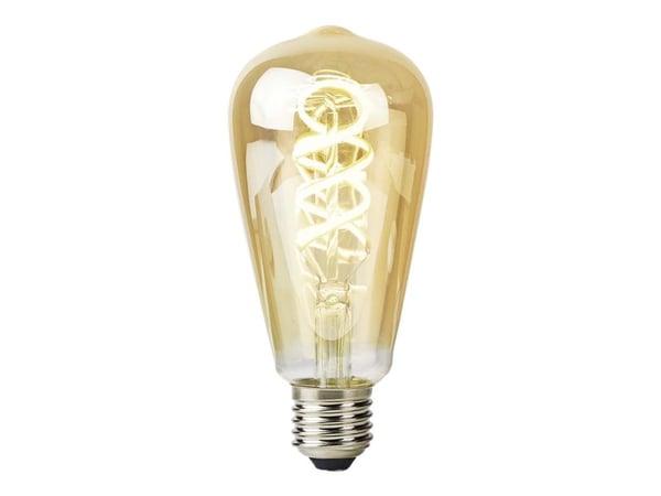 Nedis SmartLife - LED-filamentlyspære - form: ST64 - E27 - 4.9 W (ekvivalent 40 W) - klasse G - varm til kjølig hvitt lys - 1800-6500 K - gull