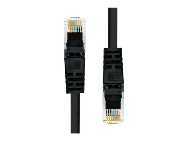 ProXtend - Koblingskabel - RJ-45 (hann) til RJ-45 (hann) - 25 cm - UTP - CAT 5e - formstøpt, uten hindringer - svart