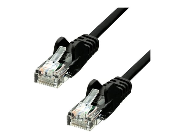 ProXtend - Koblingskabel - RJ-45 (hann) til RJ-45 (hann) - 25 cm - UTP - CAT 5e - formstøpt, uten hindringer - svart