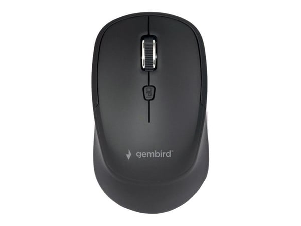 Gembird MUSW-4B-05 - Mus - ergonomisk - optisk - 4 knapper - trådløs - 2.4 GHz - USB trådløs mottaker - svart - blister