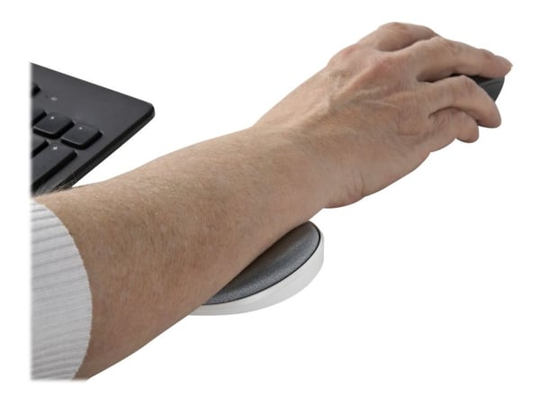StarTech Wrist Rest - Ergonomic Desk Wrist Pad - Sliding Wrist Rest for Mouse - Silver Fabric - Office Wrist Support (ROLWRSTRST) - Håndleddsstøtte...