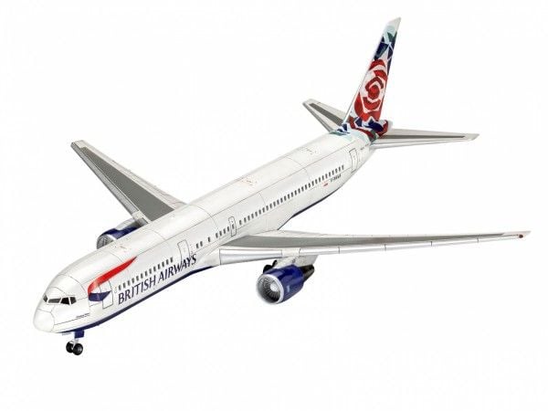 Revell Boeing 767-300ER British Airways Chelsea Rose, Pienoismallikiinteäsiipinen ilma-alus, Kokoamispakkaus, 1:144, Boeing 767-300ER British Airwa...
