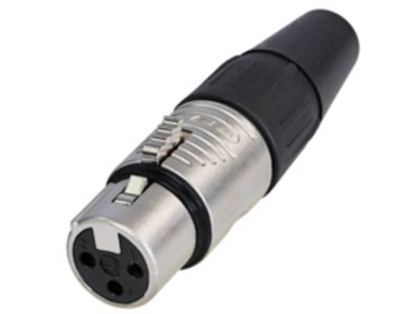 REAN AV RC3F-B XLR-kontakt (tilkobling), rett pol: 3, 1 stk