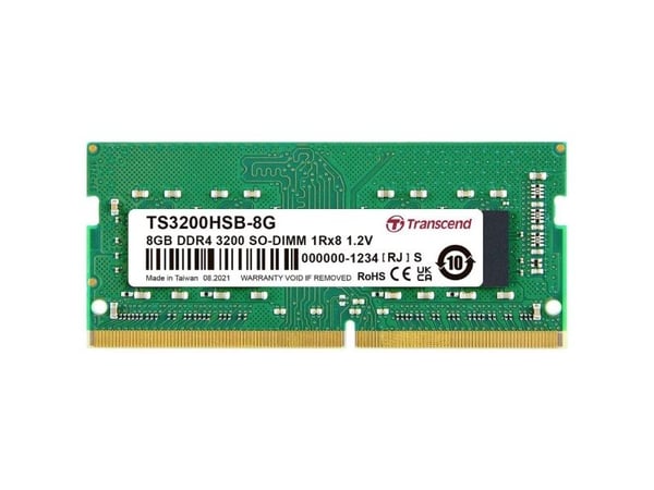 Transcend Branded - DDR4 - modul - 8 GB - SO DIMM 260-pin - 3200 MHz / PC4-25600 - CL22 - 1.2 V - ikke-bufret - ikke-ECC