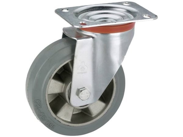 dörner + helmer 711160 styrehjul, hjul Ø160 mm, maks. 300 kg, 1 stk