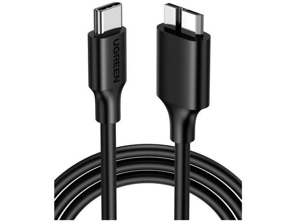 Ugreen US312 - USB-kabel - 24 pin USB-C (hann) til Micro-USB Type B (hann) - 1 m - svart