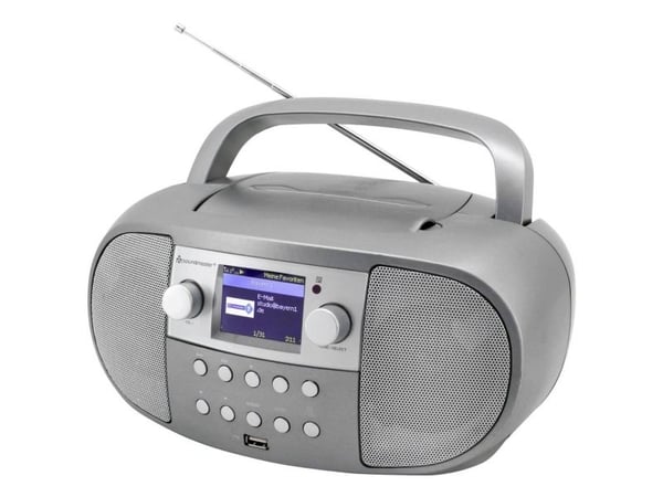 Soundmaster Tower Soundmaster SCD7600TI bærbart stereosystem Analog og digital 4 W DAB+, FM Titanium MP3-spiller
