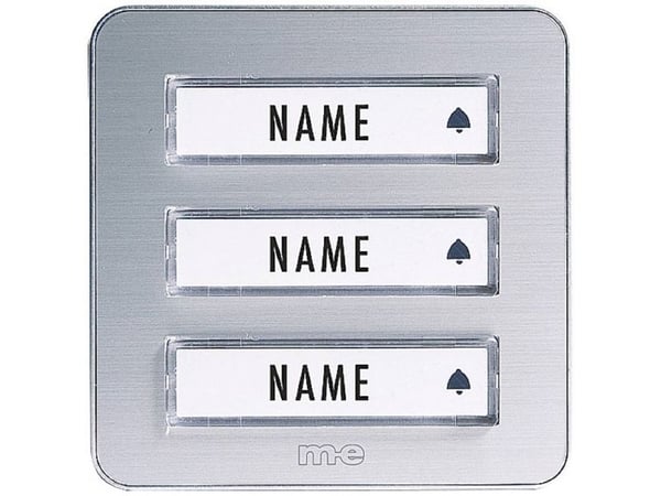m-e modern-electronics 41082 trådløs ringeklokkesender, belyst, med navneskilt (41082)