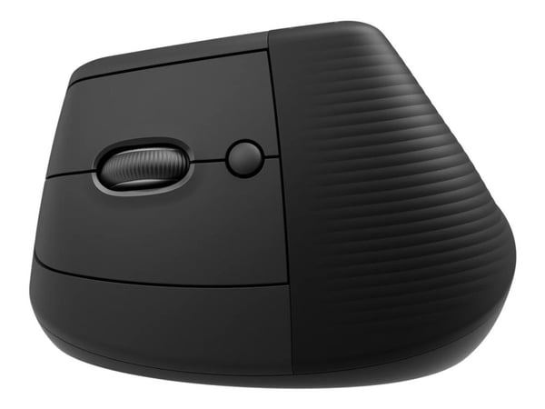 Logitech Lift (venstrehånd) - Vertikal mus - ergonomisk - optisk - 6 knapper - trådløst, ledninger - Bluetooth, 2,4 GHz - trådløs mottaker (USB) - ...