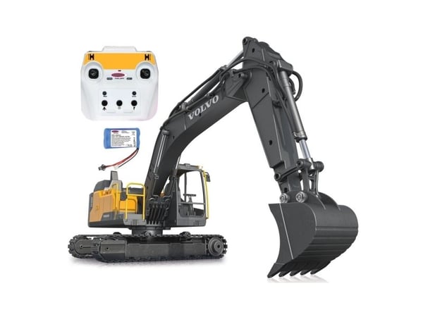 Jamara Volvo EC160E Metallinen 1:16 kaivinkone, jossa on koura ja purkuvasara