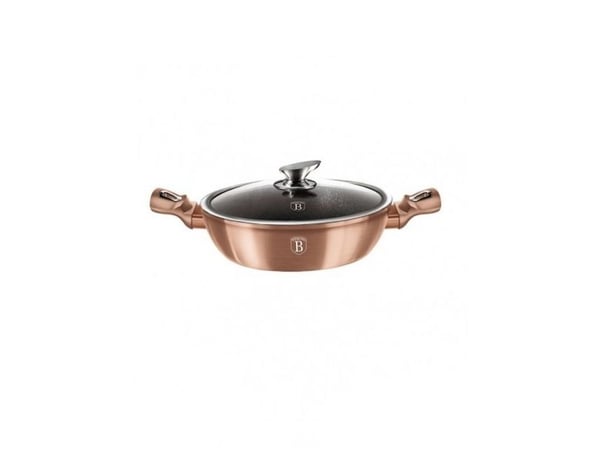 Berlinger Haus BH/1519N, 3,8 l, Rund, Rosegull, Aluminium, Ergonomisk, Mykt grep, Gass, Halogen, Induksjon