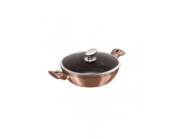 Berlinger Haus BH/1519N, 3,8 l, Rund, Rosegull, Aluminium, Ergonomisk, Mykt grep, Gass, Halogen, Induksjon