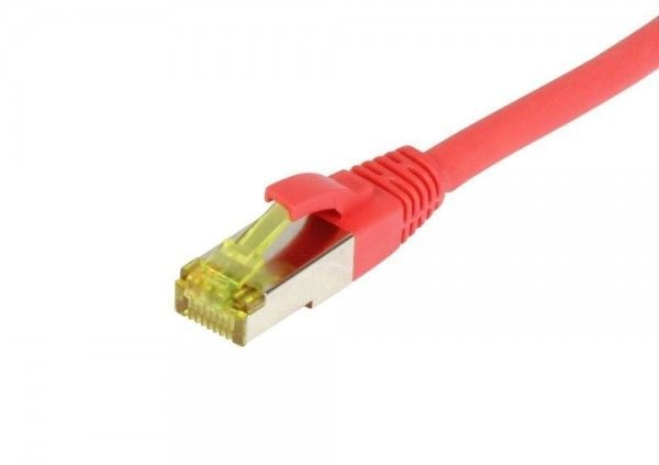 Patchkabel RJ45 CAT6A 500Mhz30m rød SSTPSFTP TPELSZHUltraflex AWG26 med CAT7 råkabel Synergy 21