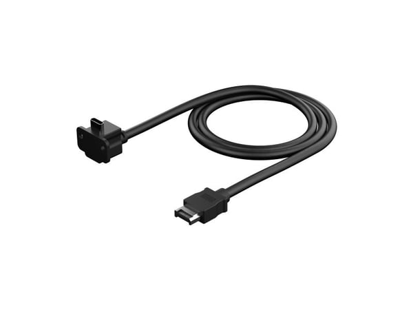 Fractal Design Model E - USB-kabel - USB-C header (hann) til 24 pin USB-C (hunn) 90° angled, panel mountable - 1 m - svart - for Fractal Design Mes...