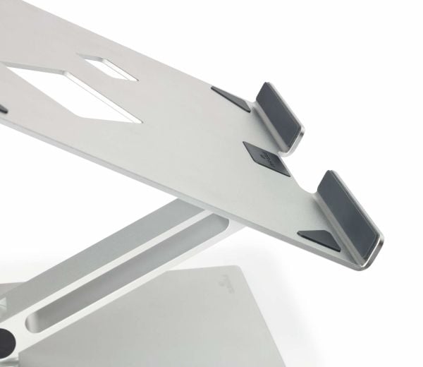 DURABLE RISE - Stativ - sammenleggbar - for notebook/nettbrett - aluminium - sølv - skjermstørrelse: 10"-17" - skrivebord